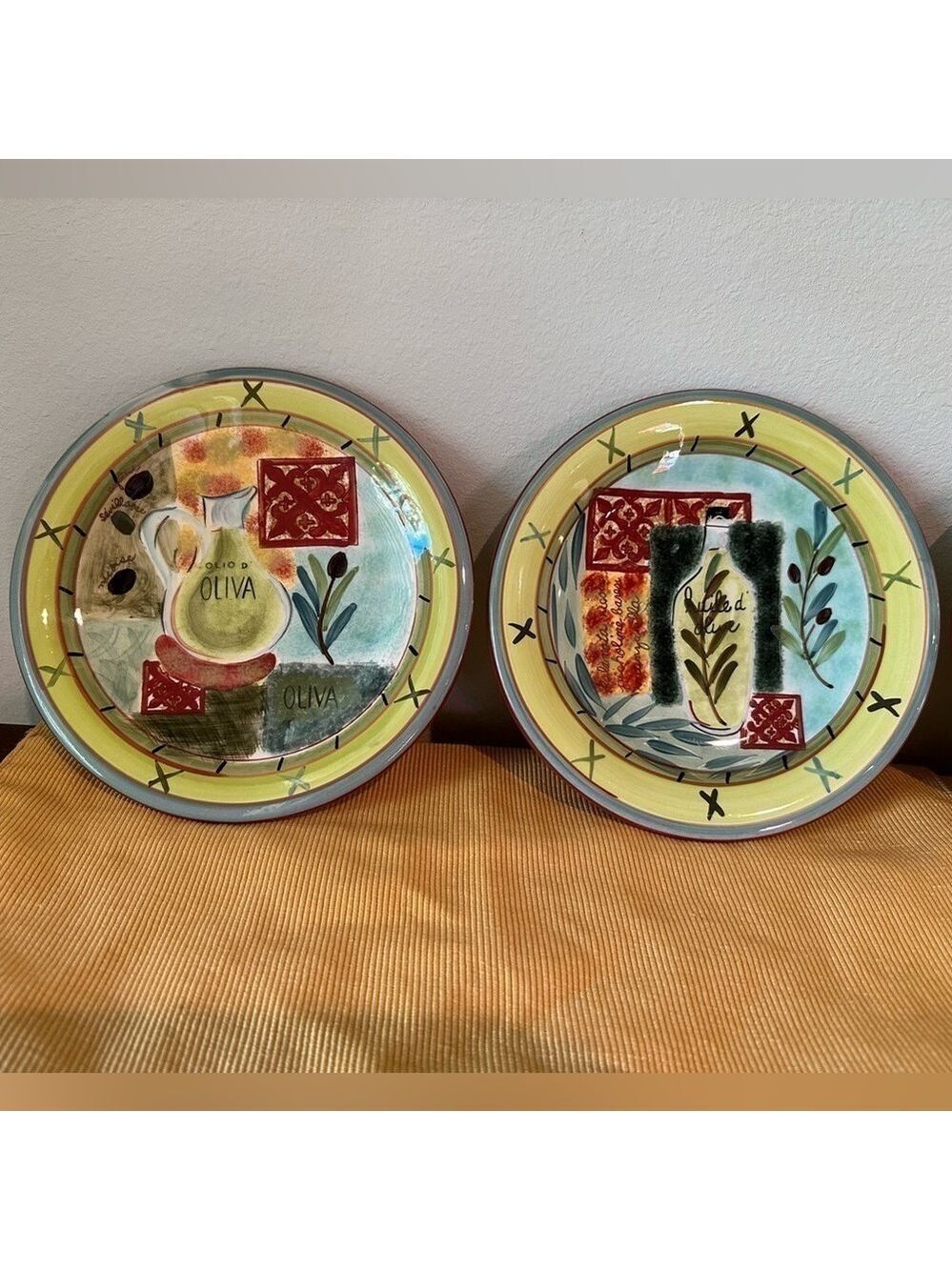 Set of 2 Certified International by Pamela Gladding Oliva 8-3/8” Salad plates